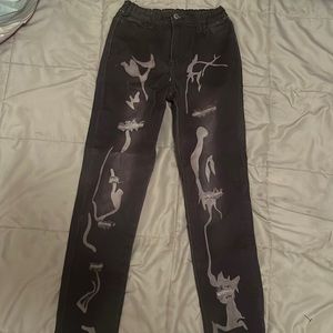 Black Graphic Jeans🖤